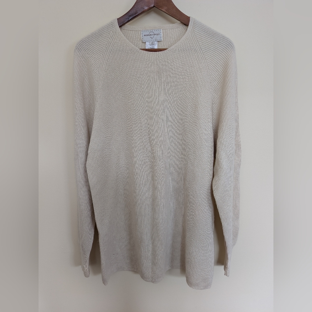 Armand Ventilo Men's Silk Cashmere Knit Long Sleeve Top Medium 38